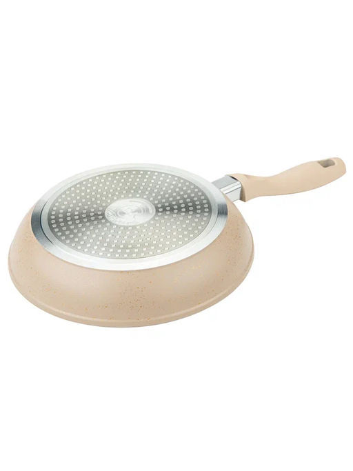 Сковорода с крышкой 22х5 см (1,6 л) с АПП, цвет: кремовый/золотой, арт. 5050-CRM/GD-22. - D.L.K. фото 5