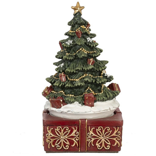 Фигурка декоративная "Рождество" (мех.завод, муз, движ), L10 W10 H18,5 см
