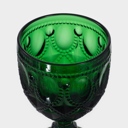 Бокалы для вина Magistro «Варьете», 320 мл, набор 6 шт., стекло, зелёные