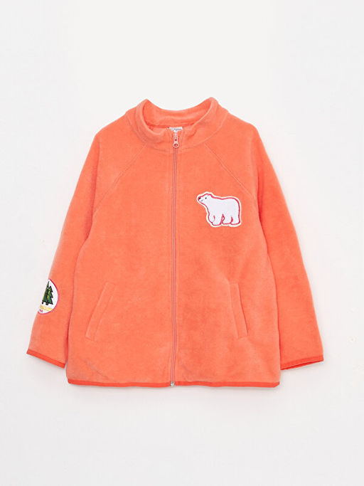 Dik Yaka Nak??l? Uzun Kollu K?z ?ocuk Fermuarl? Sweatshirt - Waikiki фото 3