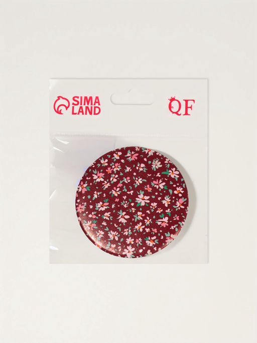 Зеркало складное «Цветочная поляна», d=7.5 см, с увеличением х2, МИКС