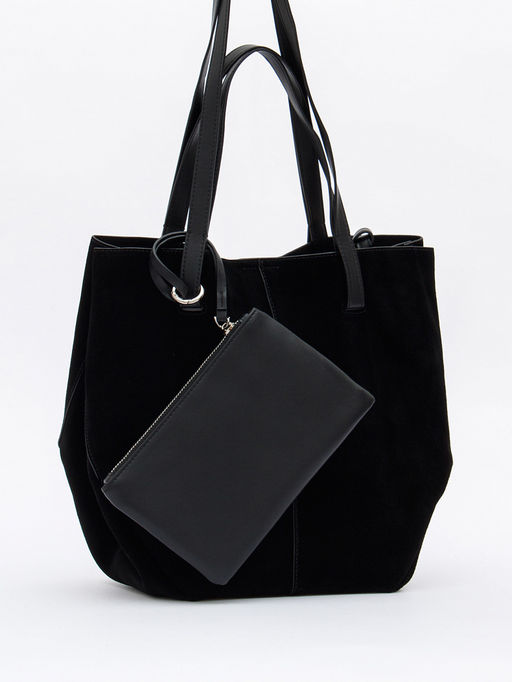 Сумка женская кожаная 1023M black Polina&Eiterou