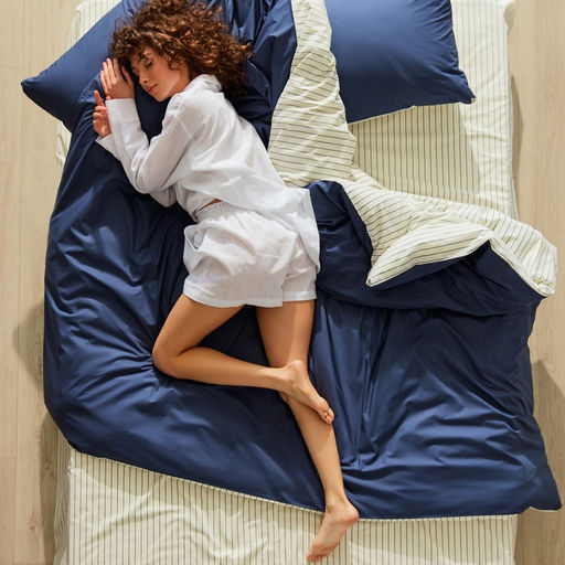 Постельное бельё Этель 1.5сп Stripes: blue, 143х215см, 150х214см, 50х70см-2 шт, перкаль,114 г/м2  фото 10