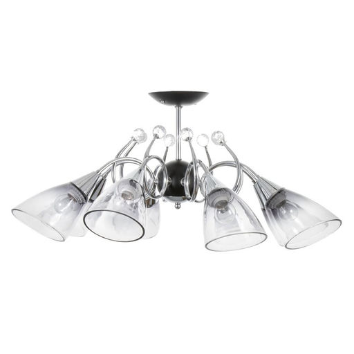 Светильник потолочный BayerLux «Марианна», люстра 8хЕ27, 40 Вт, чёрный, 77×77×33 см