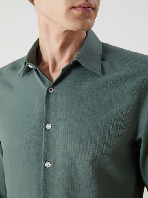 Slim Fit Uzun Kollu Oxford Erkek G?mlek