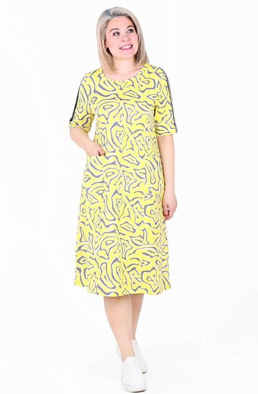 Платье Кассандра Х-483 (46-62) кулирка. Цвет в ассортименте - Лотос фото 9