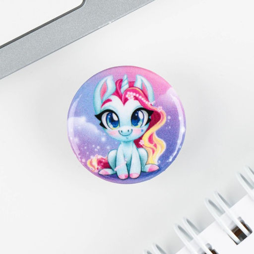 Цена за 10 шт. Значок металлический, закатной Детский, 25 мм, МИКС