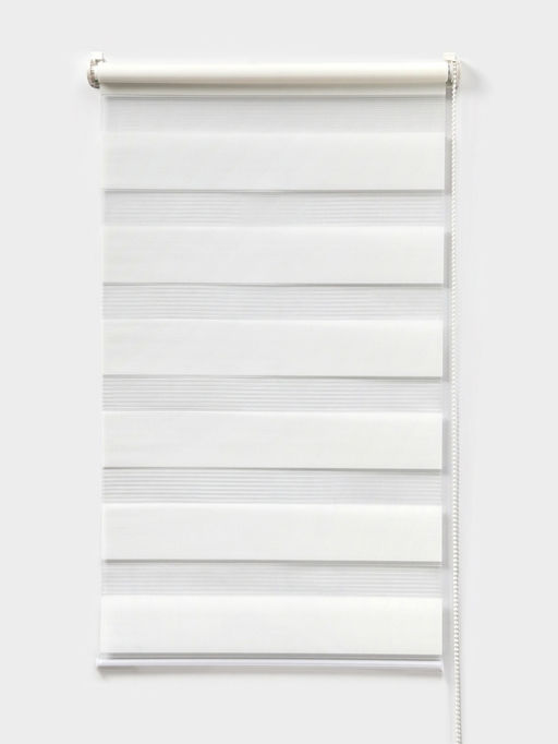 Штора рулонная 50×160 см «День и Ночь», по полотну 46×160 см, белая