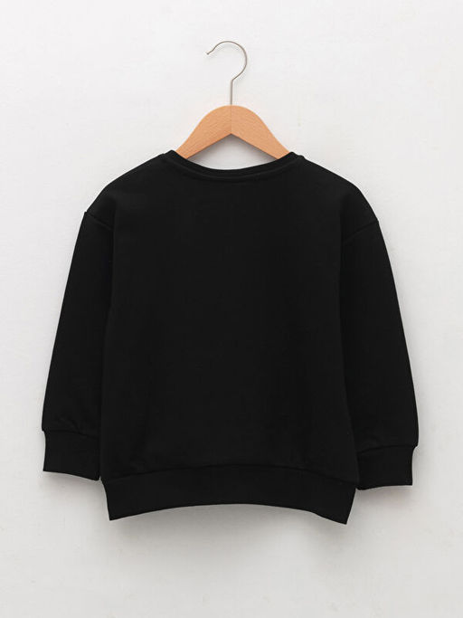 Bisiklet Yaka Minnie ve Mickey Mouse Bask?l? Y?lba?? Temal? Uzun Kollu K?z ?ocuk Sweatshirt - Waikiki фото 2