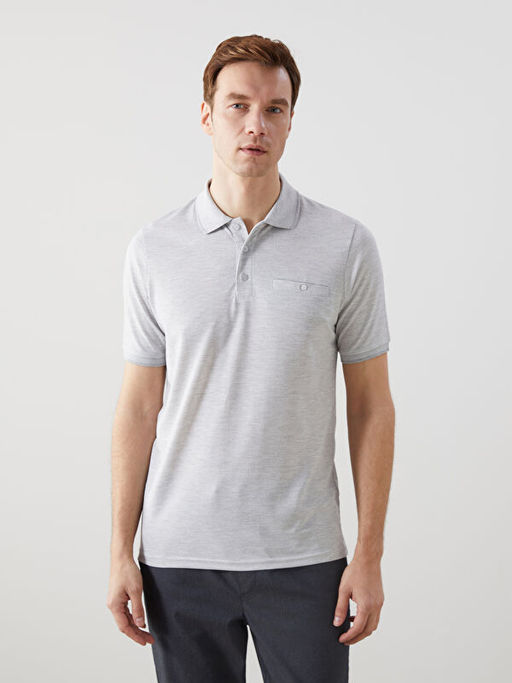Polo Yaka Merserize G?r?n?ml? Erkek Ti??rt
