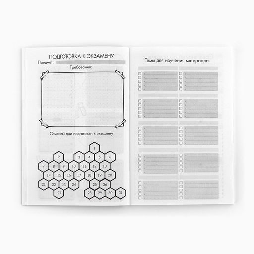 Планер для подготовки к экзаменам, А5 60 л. Мягкая обложка Красный - Artfox фото 7