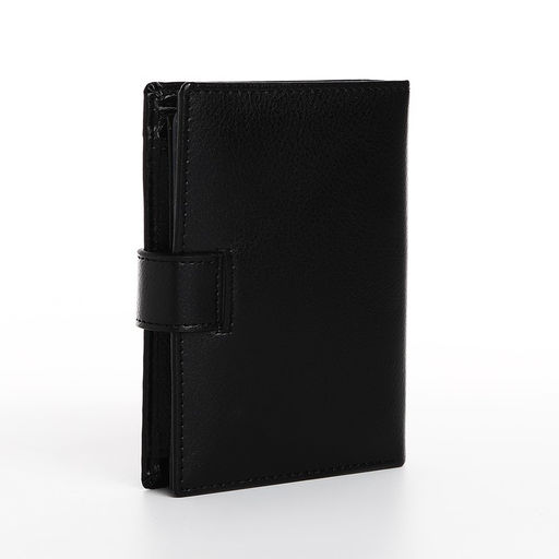 Портмоне мужское 3 в 1 на магните, для купюр, автодокументов и паспорта, цвет чёрный - Simaland фото 2