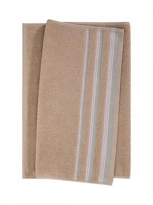 Набор махровых полотенец 50x90 бежевый махровая ткань - Lucky фото 3