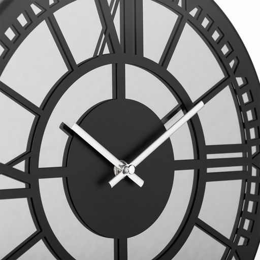 Часы настенные, интерьерные, бесшумные, d-32 см, металл с зеркалом