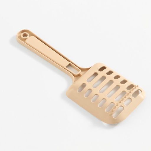 Туалет-домик для кошек закрытый с дверцей 50*38*37 см, бежево-белый - Пижон фото 9