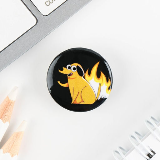 Цена за 10 шт. Значок металлический, закатной Треш персонажи, 25 мм, МИКС