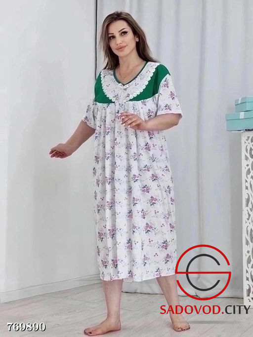 Ночнушка женская в цветочек - Bruno фото 9