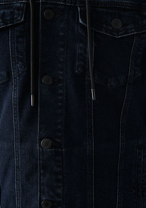 Brandon 90lar Koyu Murekkep Mavi Jean Ceket  фото 6