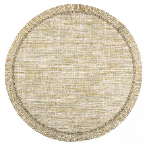 Салфетка под горячее (термосалфетка) Бохо д38см, с бахромой, оливковый меланж (Китай) - Домашняя мода фото 3