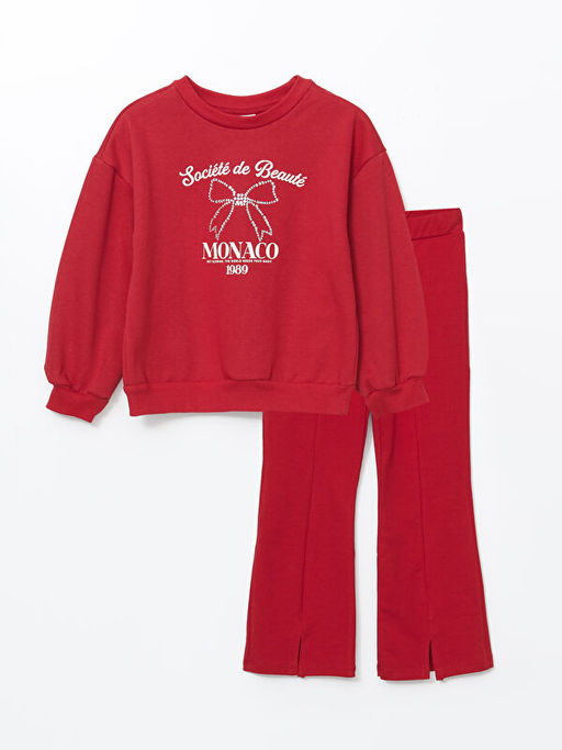 Bisiklet Yaka K?z ?ocuk Sweatshirt ve Tayt - Waikiki фото 4