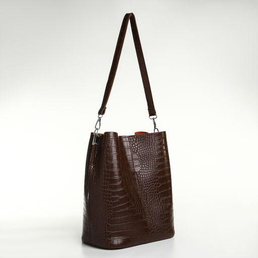 Сумка женская TEXTURA на магните, 24×14×29 см, коричневая