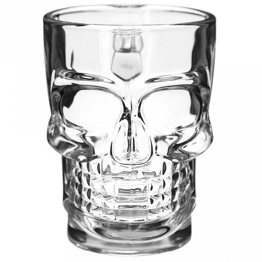 Кружка для пива стеклянная Череп 540мл, д9,4см h13см (Китай) Цена указана за штуку. В подарочной коробке 6 штук. - Домашняя Мода фото 2