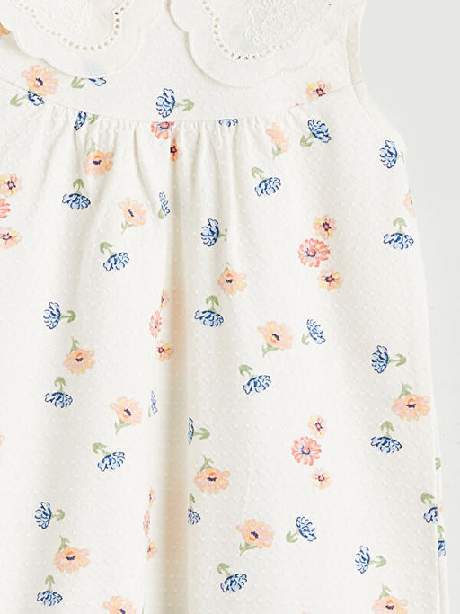 Bebe Yaka ?i?ekli K?z Bebek Tulum