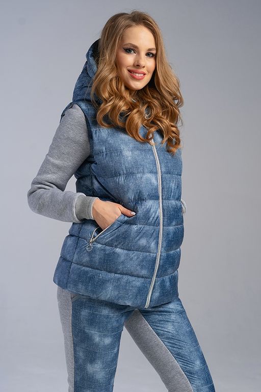 Жилет М-411 джинс - А+б коллекция фото 10