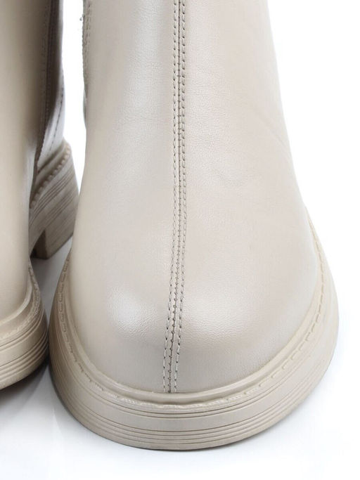 01-XKL21-225DR BEIGE Ботинки демисезонные женские (натуральная кожа, байка)
