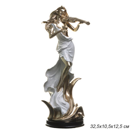 Статуэтка Дама со скрипкой 32,5x10,5x12,5 см / 288-1 /уп 12/