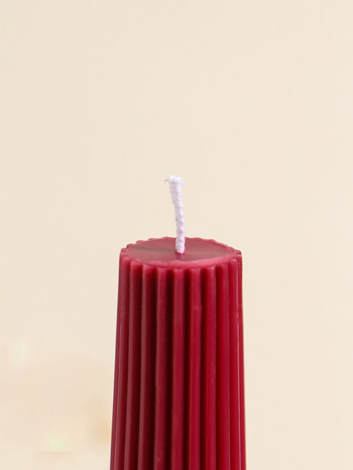 Набор свечей, 3.5х23 см, 2 шт "Башня" кармин 4х9,5х25 см