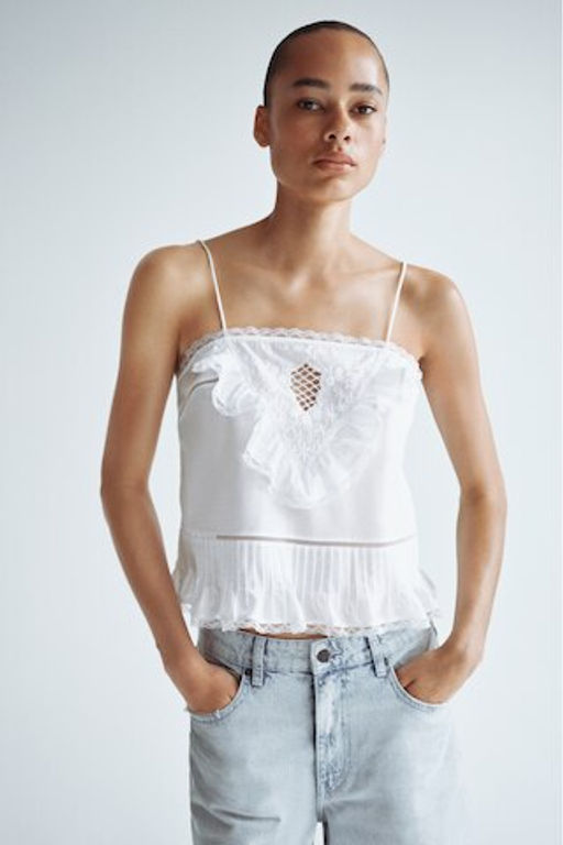 Top de tirantes con ribetes de volante - H&m фото 5