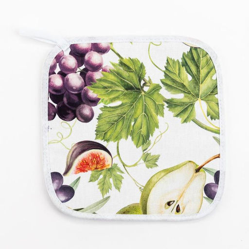 Прихватка Этель Фруктовый сад 19х19см,100% х/л, ватин 250г/м2 (двухсторонняя)  фото 4