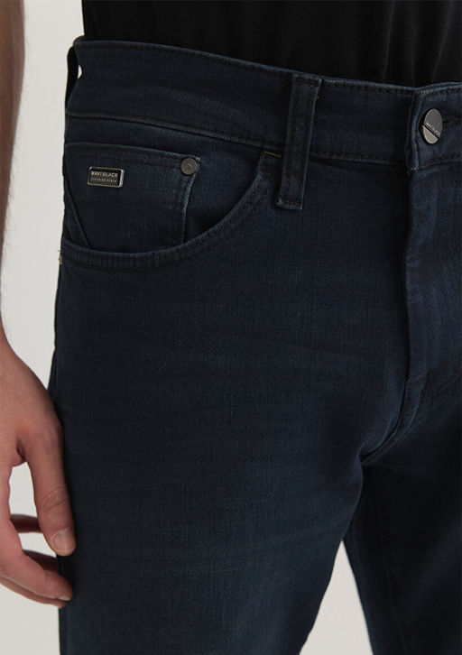 Jake Mavi Black Puslu Gece Mavisi Jean Pantolon фото 7