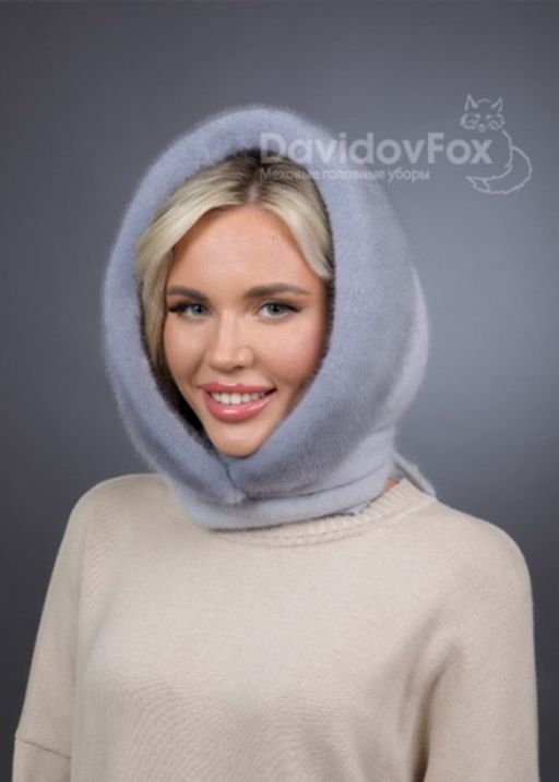 Платок ангора натуральная норка Сапфир - Davidovfox фото 3