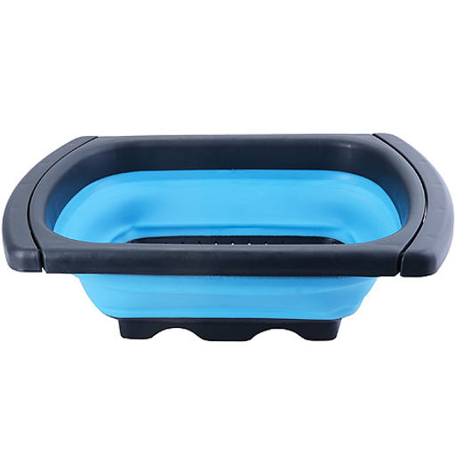 31488-2 Дуршлаг с выдвиж. ручками, СИНИЙ.MB (х12) - Mayer&boch фото 2