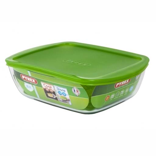 Блюдо для запекания и выпечки с крышкой COOK&STORE 25x22x7см 2.2л квадратное