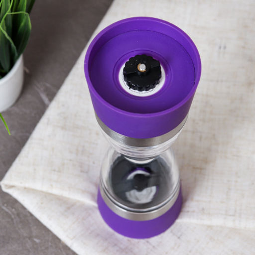 Мельница для специй и соли 20 см / TY-47 /уп 50/ сиреневая механическая - ГалеонТрейд фото 6