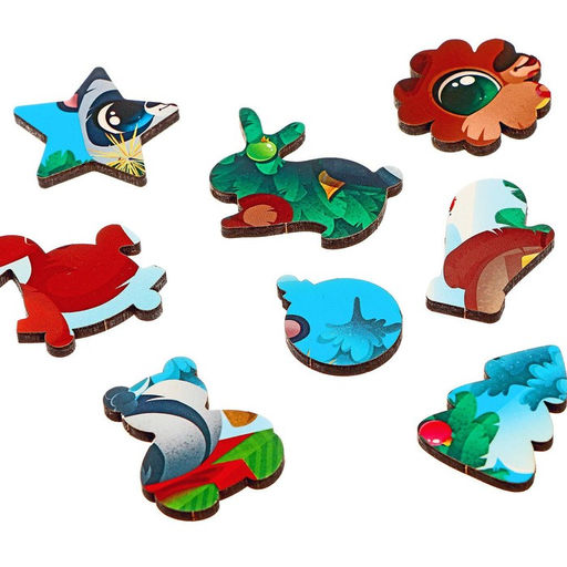 Пазл фигурный Новый год для друзей - Лесная мастерская фото 4