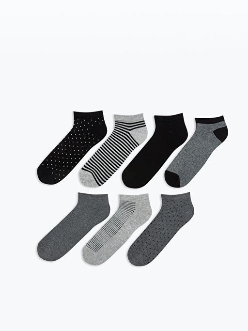 Desenli Erkek Patik ?orap 7li