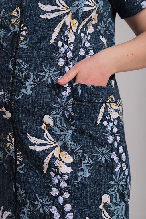 Халат М31969иб изумрудный/белый - Елена фото 6