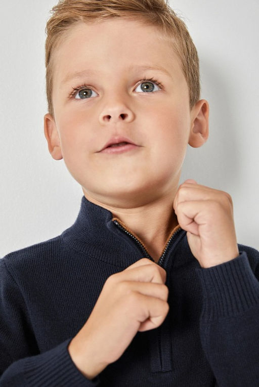 20120320063, Свитер детский для мальчиков Leonardo темно-синий Acoola  фото 2