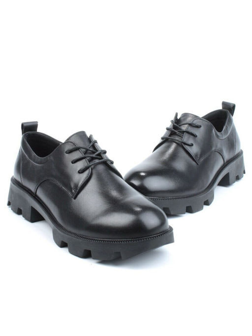 03-DYL101-1 BLACK Полуботинки женские (натуральная кожа)