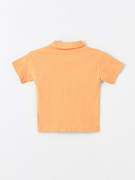 Resort Yaka K?sa Kollu Bask?l? Erkek Bebek Ti??rt - Waikiki фото 2