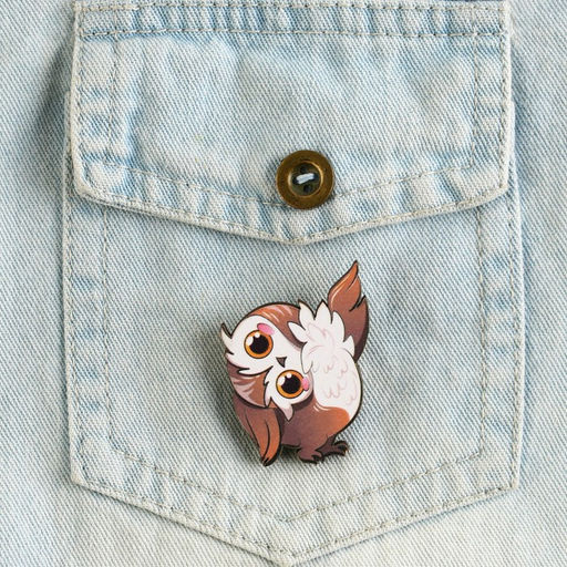 Цена за 2 шт. Значок деревянный Талисман на успех, 4?3.5 см