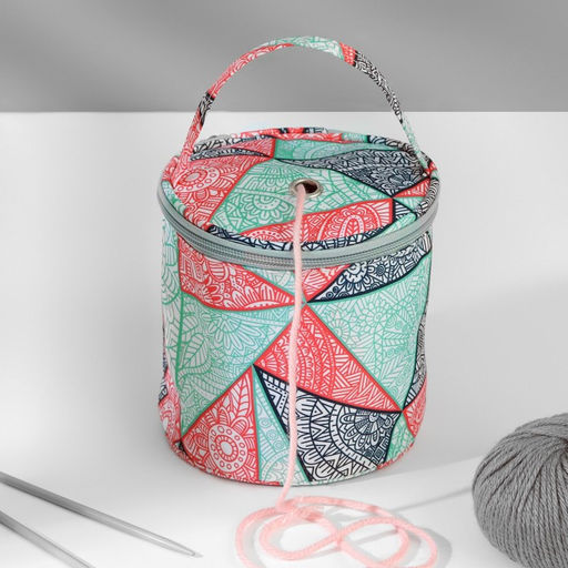 Сумка-футляр «Цветы», 1 люверс, d = 14×14.5 см, цвет разноцветный