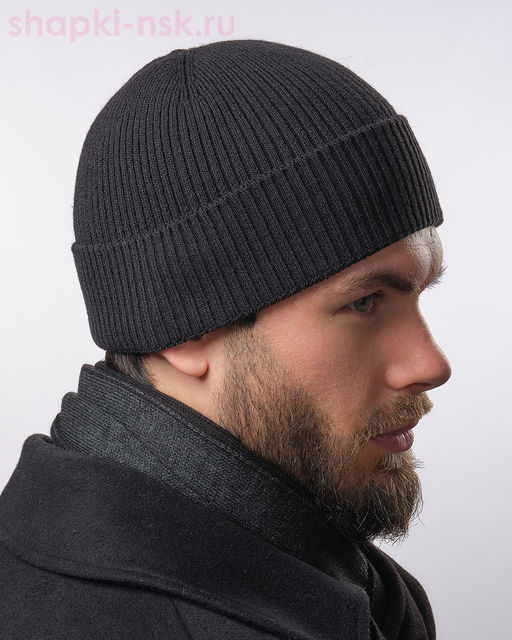 14120 Carbon Шапка мужская (57-59)