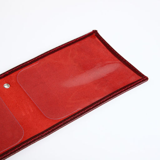 Обложка для удостоверения «Участник боевых действий», бордовая