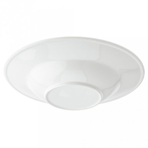 "Русь" Тарелка глубокая фарфоровая д252мм h50мм, 500мл, белый, рельефный декор (Китай)