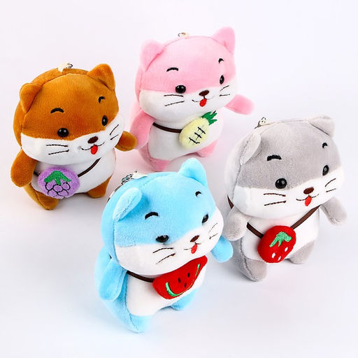 Мягкая игрушка Хомяк с фруктиком на брелоке, 12 см, цвета МИКС - Simaland фото 4